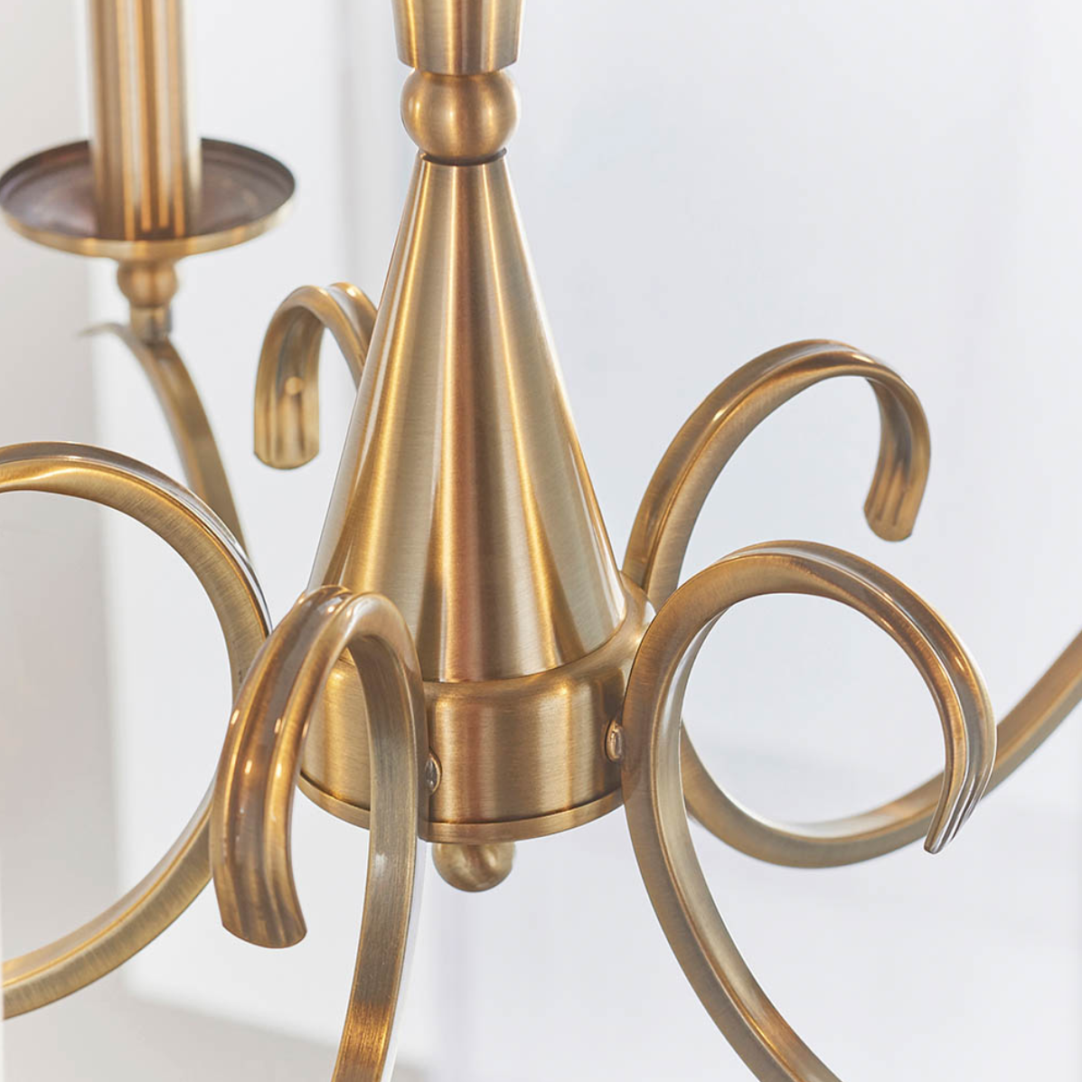 Endon Kora 5 Light Antique Brass Chandelier