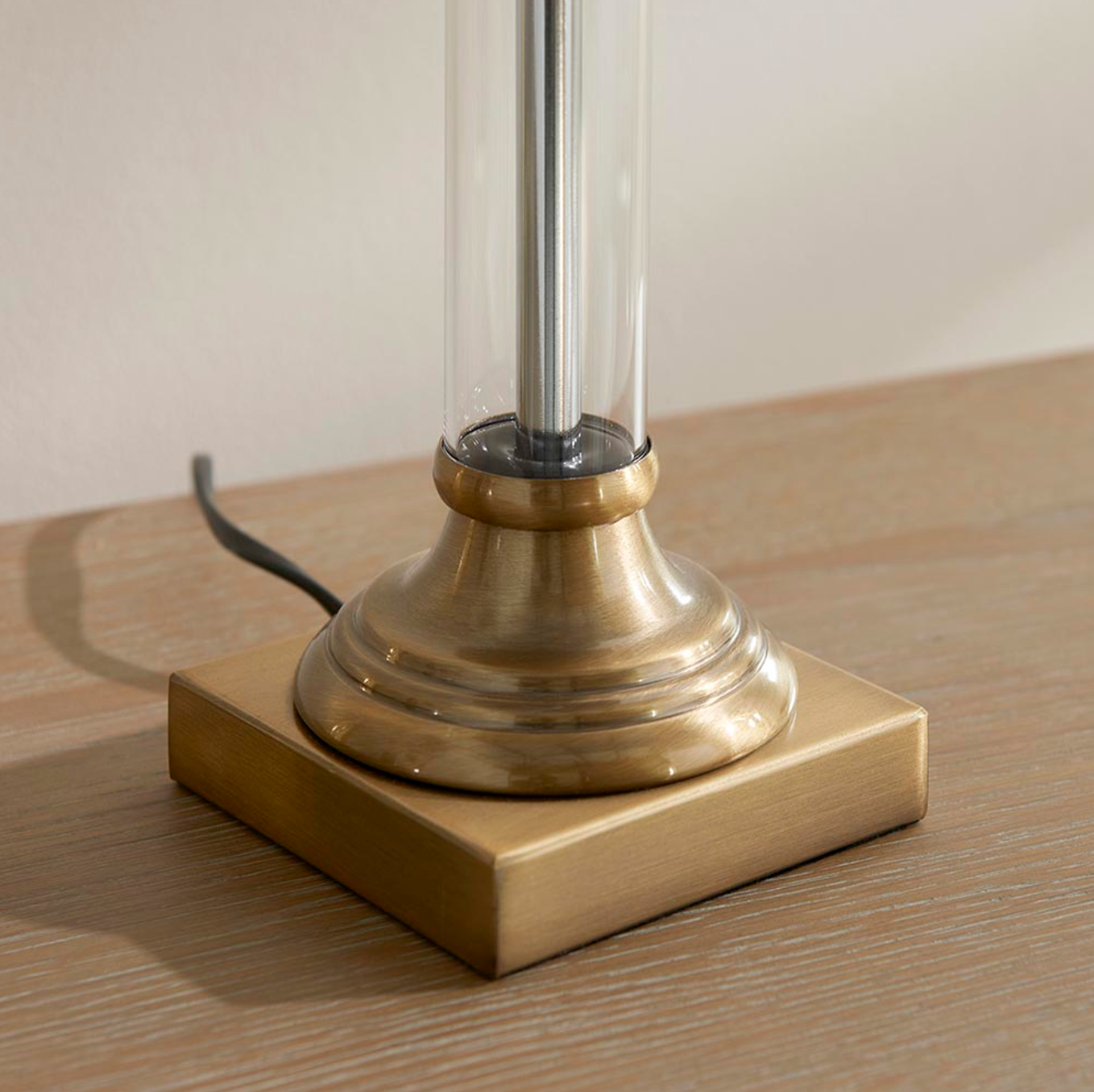 Endon Avebury Antique Brass Table Lamp with Avalon 31cm Shade