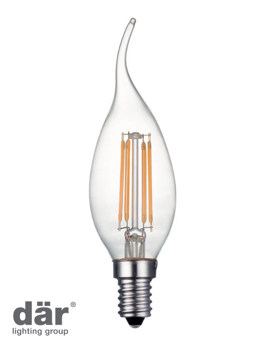 Dar Lighting LED Candle Light Bulb (Lamp) SES/E14 4W 400LM (Single)