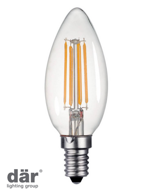 Dar Lighting LED Candle Light Bulb (Lamp) SES/E14 4W 400LM (Single)