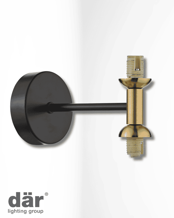 Dar Lighting Takara 2 Light Matt Black & Bronze Wall Light Bracket Only