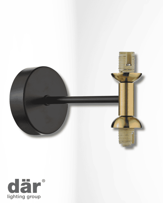 Dar Lighting Takara 2 Light Matt Black & Bronze Wall Light Bracket Only