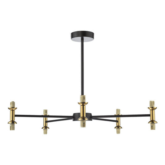 Dar Lighting Takara 10 Light Matt Black & Bronze Semi Flush Fitting Only