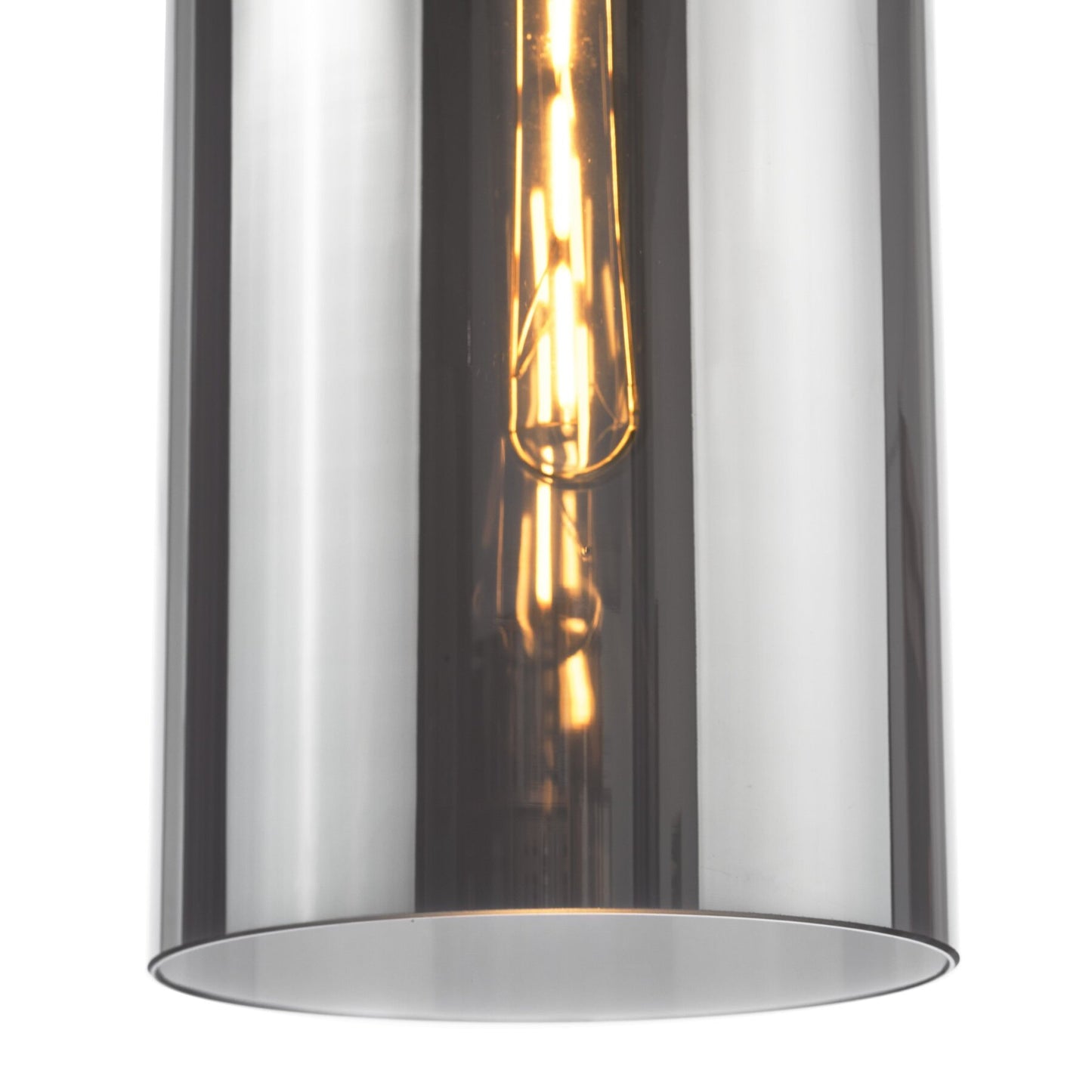 Dar Lighting Tao Matt Black & Smoked Glass Pendant