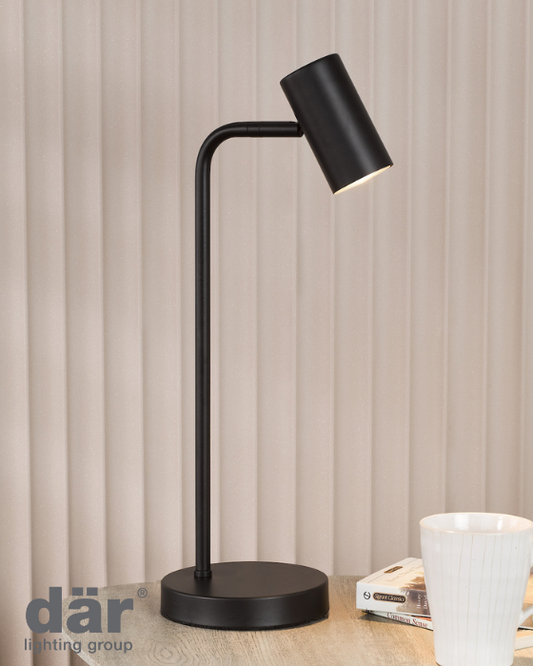 Dar Lighting Thierry Matt Black Desk Lamp