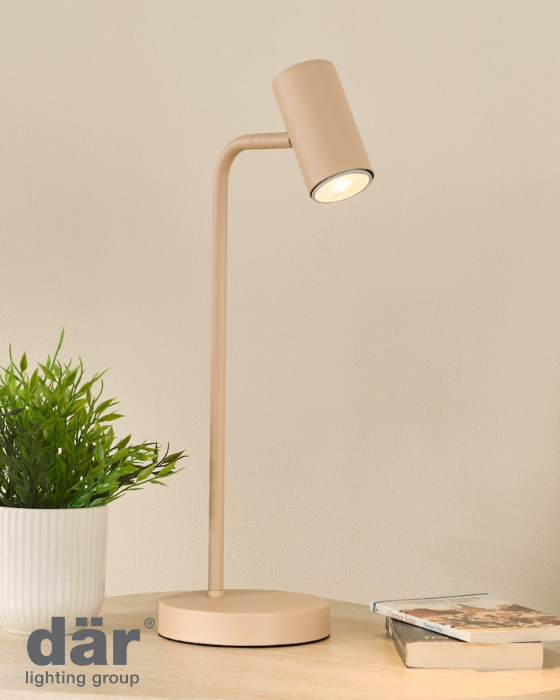 Dar Lighting Thierry Matt Taupe Desk Lamp