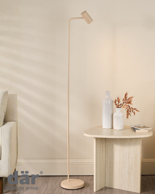 Dar Lighting Thierry Matt Taupe Task Floor Lamp