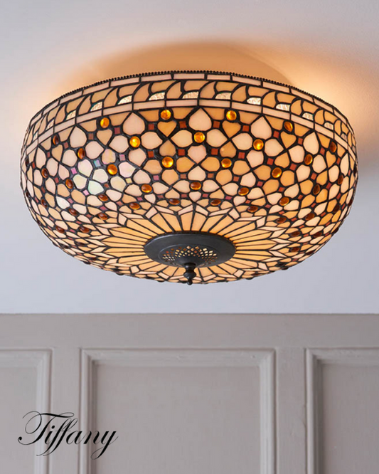 Tiffany Mille Feux 2 Light Large Flush