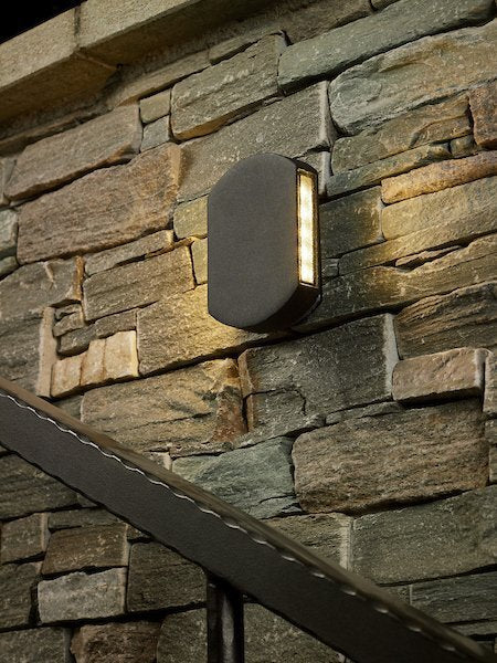 Dar Lighting Vulcan Outdoor IP44 LED Dark Grey Wall Light