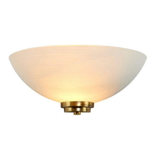 Endon Welles White & Antique Brass Wall Light