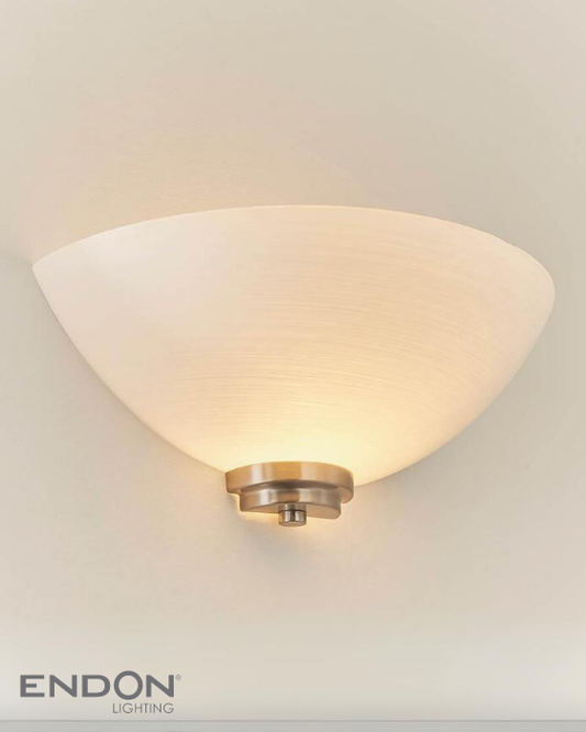 Endon Welles White & Chrome Wall Light