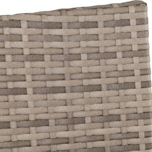Willow 3 Piece Grey Rattan & Grey Fabric Garden Set