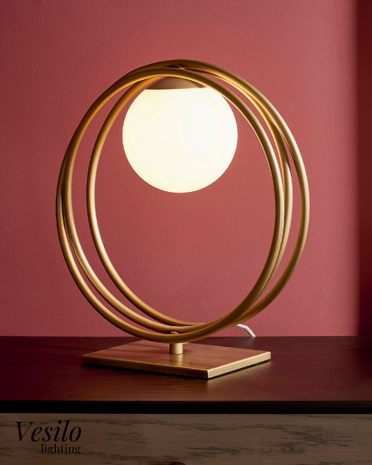 Vesilo Lighting Wreath Brushed Gold Table Light