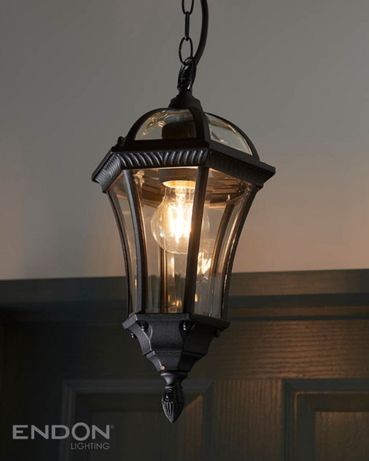 Endon Drayton Black IP44 Outdoor Lantern
