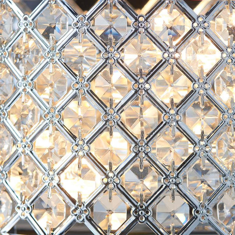 Endon Hudson 2 Light Polished Chrome Wall Light