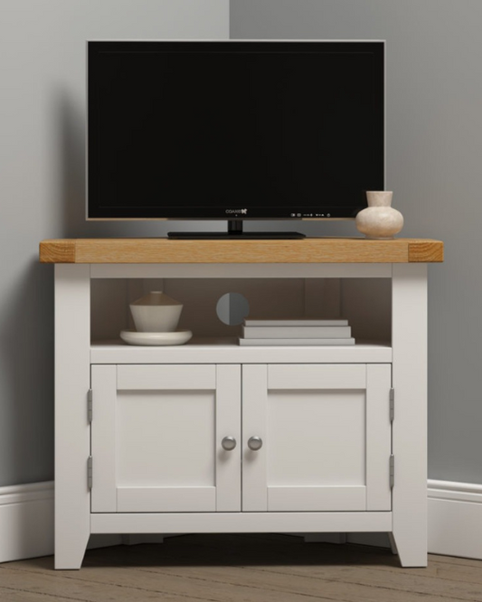 Windsor Ivory & Oak Corner TV Unit