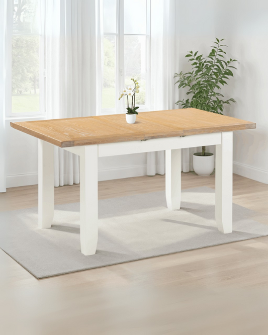 Windsor Ivory & Oak Extending Dining Table