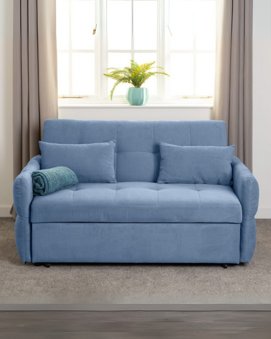 Chelsea Blue Fabric Sofa Bed