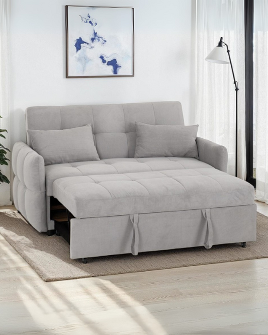 Chelsea Silver Grey Fabric Sofa Bed