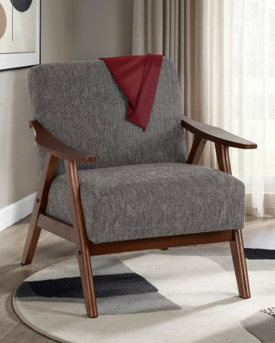 Kendra Grey Fabric Accent Chair