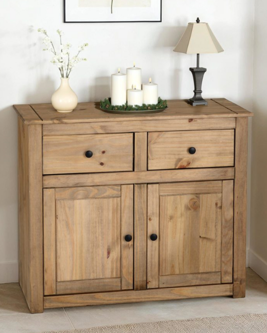 Panama 2 Door 2 Drawer Natural Wax Sideboard