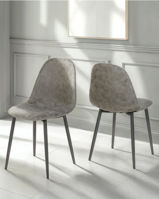 Athens Grey Faux Leather Chair (Box of 2)