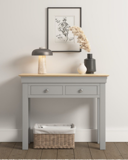 Bordeaux Pebble Grey & Oak Console Table